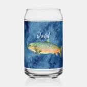 Custom Fly Fisherman Father cadeau Blikvorm Glas (Achterkant)