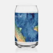 Custom Fly Fisherman Father cadeau Blikvorm Glas (Links)