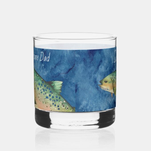 Custom Fly Fisherman Father cadeau Whisky Glas (Links)