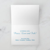 Custom Fly Vissen "Fishmas" Sneeuw Winter Vakantie Kaart (Binnen)