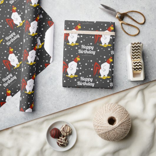 Custom Foghorn Leghorn Happy Birthday Cadeaupapier (Crafts)