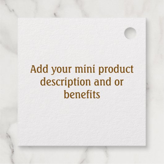 Custom Foil Favor tag (Achterkant)