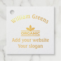 Custom Foil Favor tag