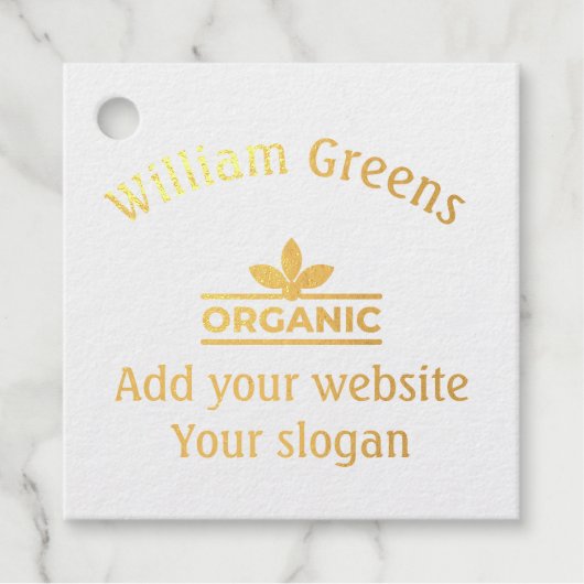 Custom Foil Favor tag (Voorkant)