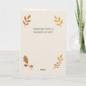 Custom Folded Holiday Card, Size: Standard, 5" x 7 Feestdagen Kaart (Achterkant)