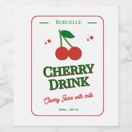 Custom Food & Beverage Label Set Wijn Etiket (Enkel label)