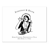 Custom Food Blogger Branding Rubber Stamp Rubberstempel (Afrduk)