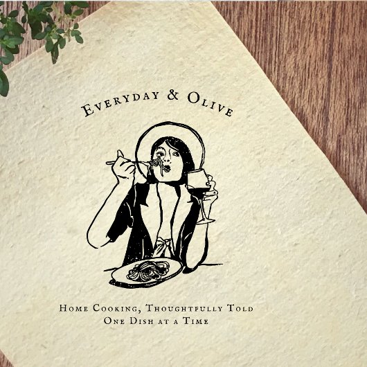 Custom Food Blogger Branding Rubber Stamp Rubberstempel