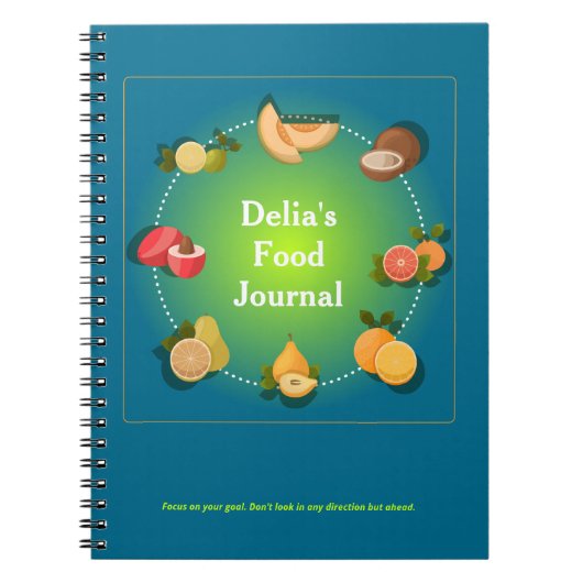 Custom Food Diet Health Journal Notitieboek (Voorkant)