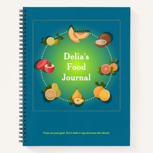 Custom Food Diet Health Journal Notitieboek (Voorkant)
