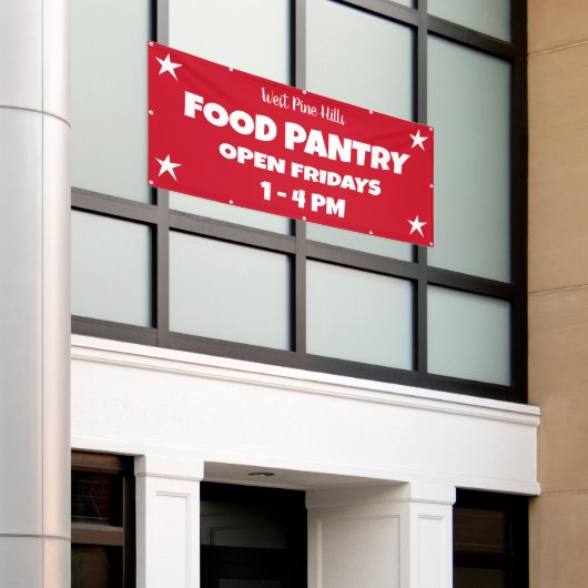 Custom Food Pantry Banner (Buitenkant Gebouw)