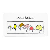 Custom Foods  Keuken Art Labels (Voorkant)