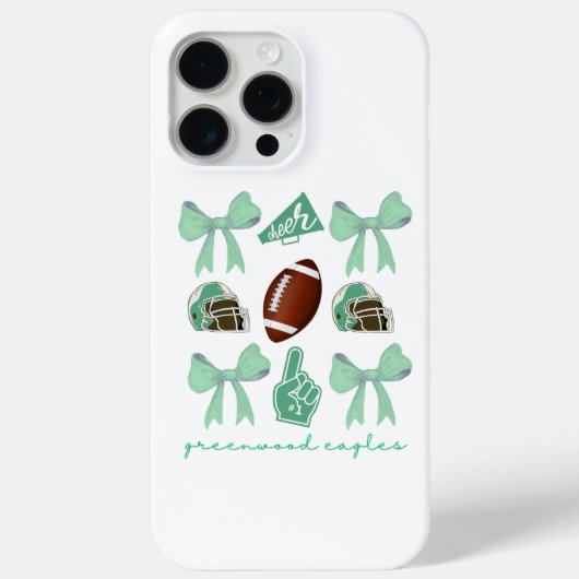 Custom Football Bow Custom School, Case-Mate iPhone Case (Achterkant)
