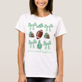 Custom Football Bow Shirt, Custom School, T-shirt (Voorkant)