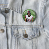 Custom Football Button High School Team Number (In situ)