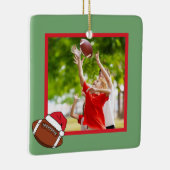 Custom Football Christmas Keramisch Ornament (Rechts)