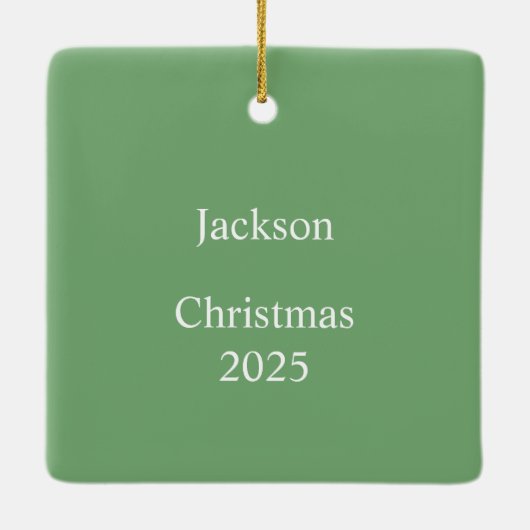 Custom Football Christmas Keramisch Ornament (Achterkant)