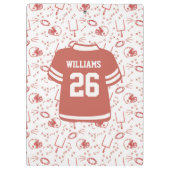 Custom Football Coach Clipboard Illustrated Sports Klembord (Achterkant)