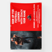 Custom Football Coach Coaching Klasse Lessen Rood Spandoek (Verticaal)