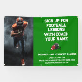 Custom Football Coach Coaching Klassen Groen Spandoek (Horizontaal)
