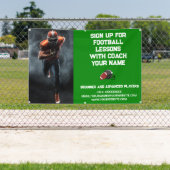 Custom Football Coach Coaching Klassen Groen Spandoek (Insitu)