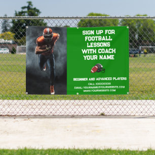 Custom Football Coach Coaching Klassen Groen Spandoek