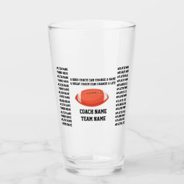 Custom Football Coach Gifts From The Team Players Glas