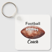 Custom Football Coach Rugged Keepsake Sleutelhanger (Voorkant)