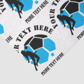 Custom Football Girl kid's Football Birthday party Tissuepapier (Detail)