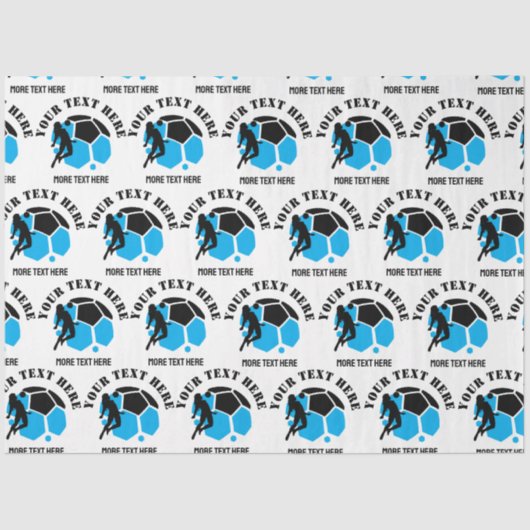 Custom Football Girl kid's Football Birthday party Tissuepapier (Voorkant)