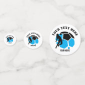 Custom Football Girl kind Football verjaardagsfees Confetti (Voorkanten)