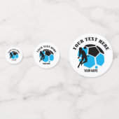 Custom Football Girl kind Football verjaardagsfees Confetti (Achterkanten)