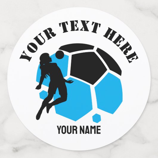 Custom Football Girl kind Football verjaardagsfees Confetti (Grote achterkant)