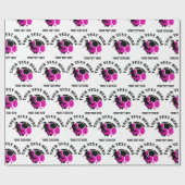 Custom Football Meisje kind Football Verjaardagsfe Cadeaupapier (Vlak)