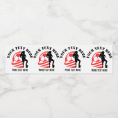 Custom Football Meisje kind Football Verjaardagsfe Waterfles Etiket (Enkel label)