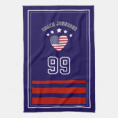 Custom Football Player,Personalized Sports Towel | Theedoek (Verticaal)