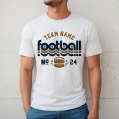 Custom Football Team Blauw en Bruin Mannen Tri-Blend Shirt