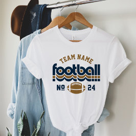 Custom Football Team Blauw en Bruin Vrouwen Tri-Blend Shirt
