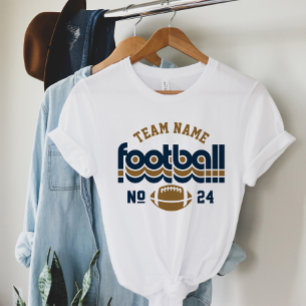 Custom Football Team Blauw en Bruin Vrouwen Tri-Blend Shirt