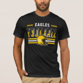 Custom Football Team Geel en Zwart Mannen T-shirt (Voorkant)