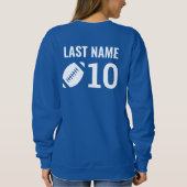 Custom Football Team met Speler Naam Nummer Blauw Trui (Achterkant)