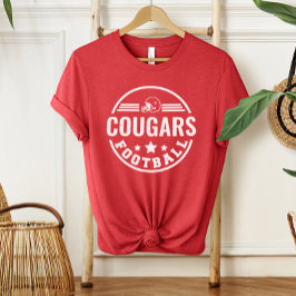 Custom Football Team met Speler Naam Nummer Rood Tri-Blend Shirt