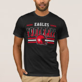 Custom Football Team Rood en Zwart Mannen T-shirt (Voorkant)
