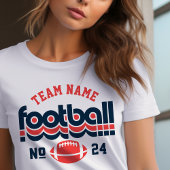 Custom Football Team Rood Wit en Blauw Vrouwen Tri-Blend Shirt