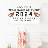 Custom Football Team School Naam Logo en Mascotte Spandoek (Insitu)