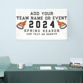 Custom Football Team School Naam Logo en Mascotte Spandoek (Beurs)