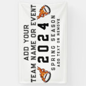 Custom Football Team School Naam Logo en Mascotte Spandoek (Verticaal)