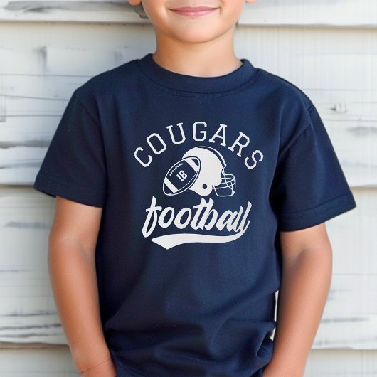 Custom Football Team with Player Number Boys T-shirt