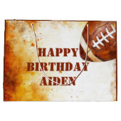 Custom Football Theme Party Groot Cadeauzakje (Achterkant)