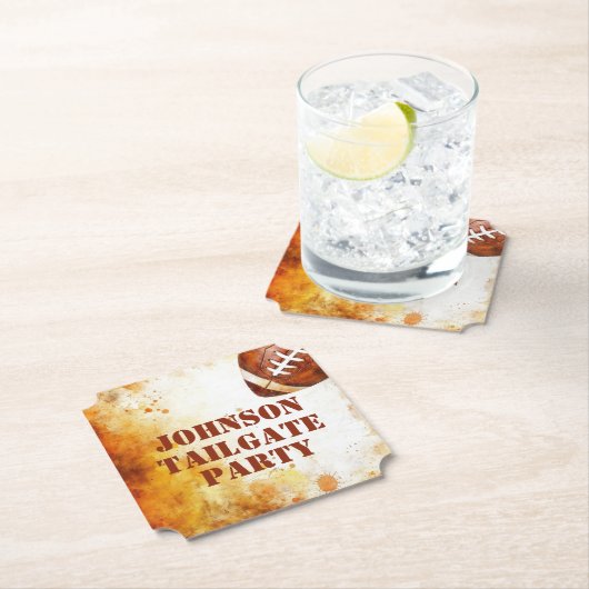 Custom Football Theme Party Kartonnen Onderzetters (Insitu)